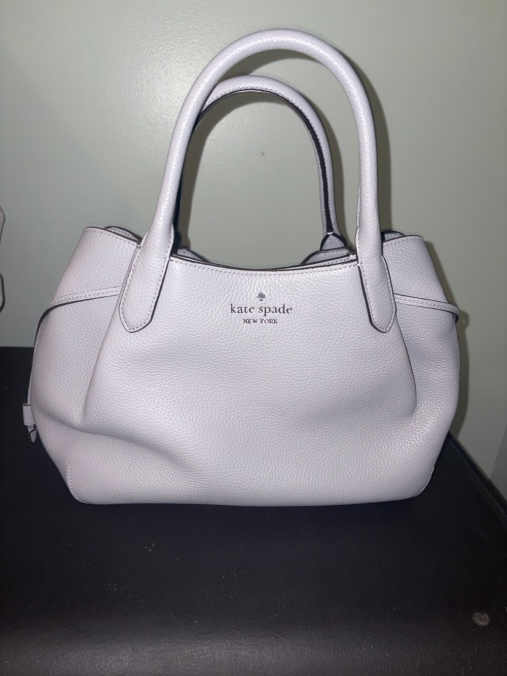 kate spade Soft White Pebbled Leather Satchel